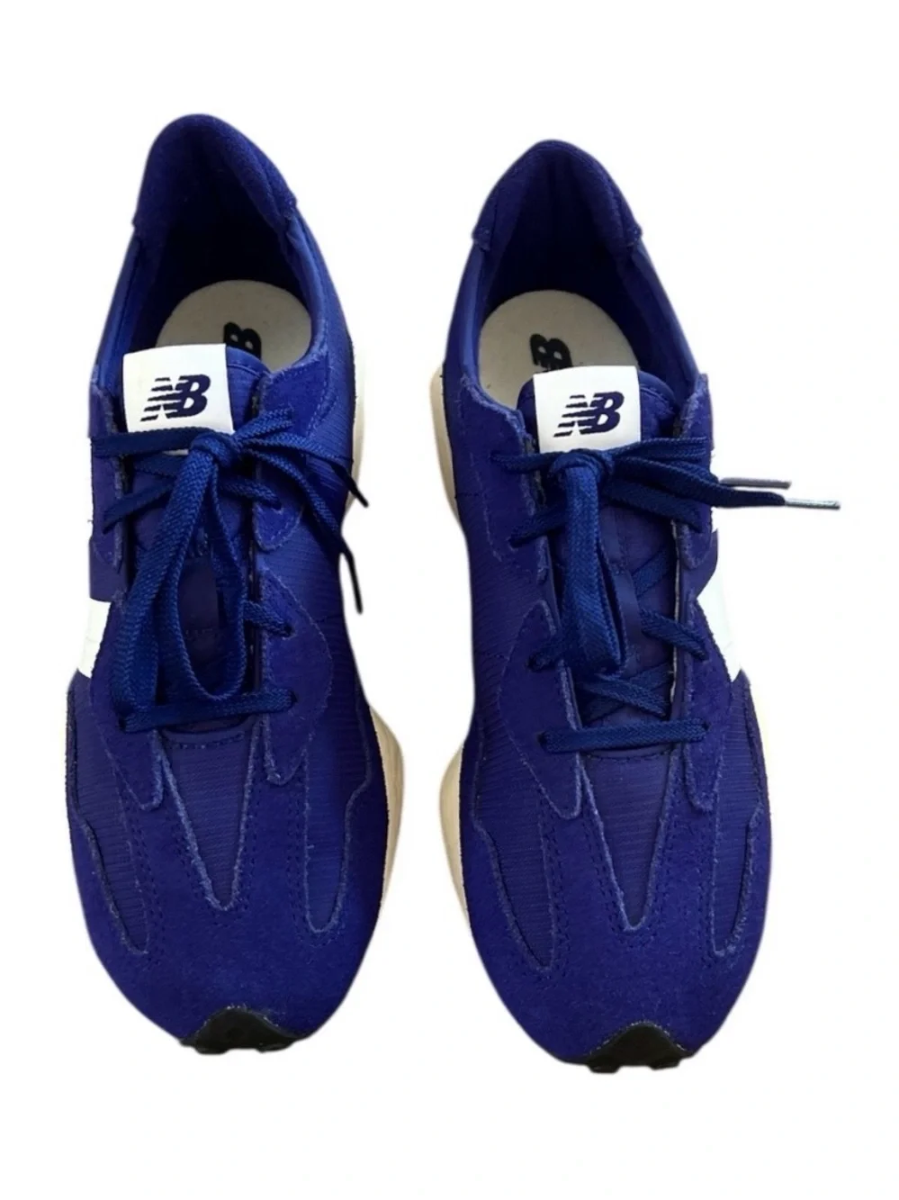 New Balance Men's Royal Blue and White Sneakers